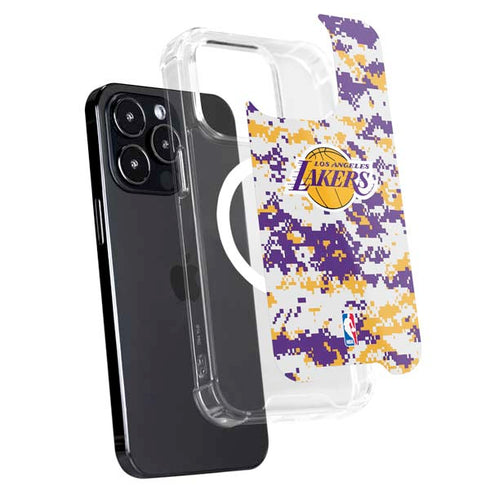 NBA Los Angeles Lakers Digi Camo iPhone 16 Pro Max MagSafe Case