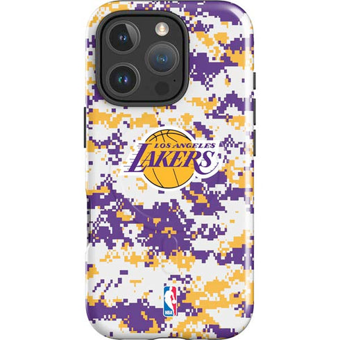 NBA Los Angeles Lakers Digi Camo iPhone 16 Pro Max Magsafe Impact Case
