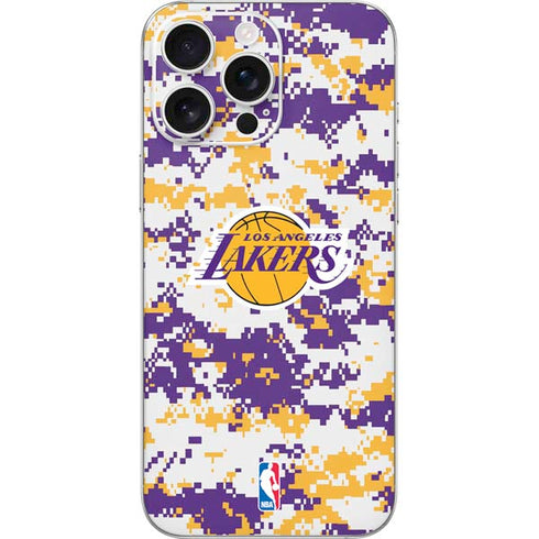 NBA Los Angeles Lakers Digi Camo iPhone 16 Pro Max Skin