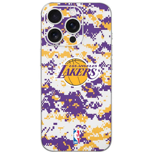NBA Los Angeles Lakers Digi Camo iPhone 16 Pro Skin