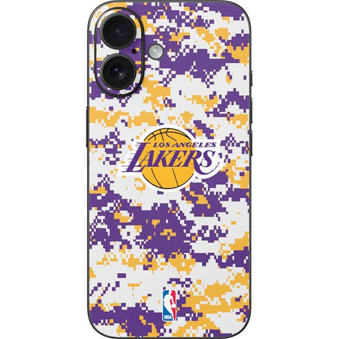 NBA Los Angeles Lakers Digi Camo iPhone 16 Skin
