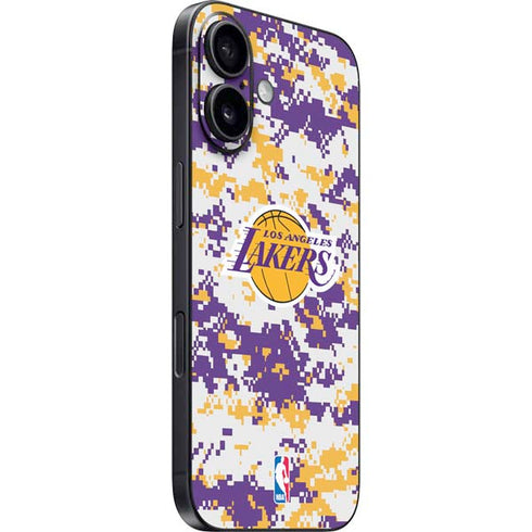 NBA Los Angeles Lakers Digi Camo iPhone 16 Skin