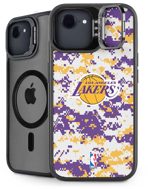 NBA Los Angeles Lakers Digi Camo iPhone 16e Kickstand Case