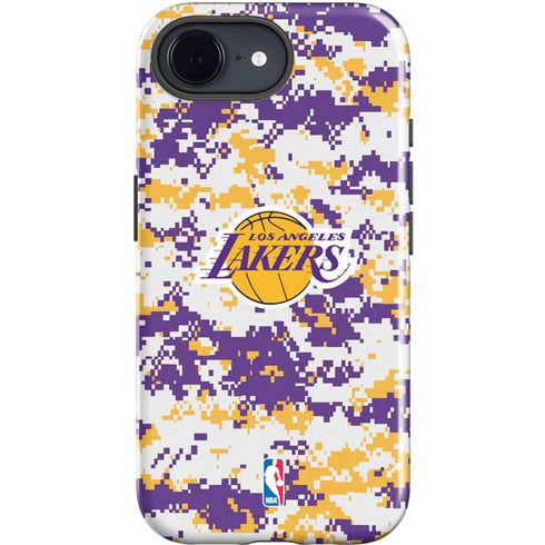 NBA Los Angeles Lakers Digi Camo iPhone 16e Impact Case