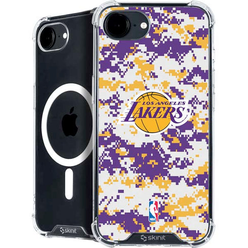 NBA Los Angeles Lakers Digi Camo iPhone 16e MagSafe Case