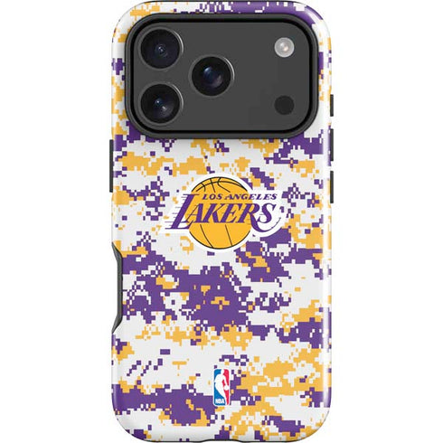 NBA Los Angeles Lakers Digi Camo iPhone 18 Pro Impact Case