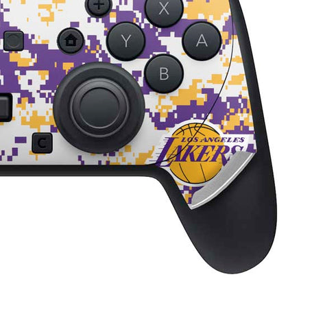 NBA Los Angeles Lakers Digi Camo Nintendo Switch 2 (2025) Pro Controller Skin
