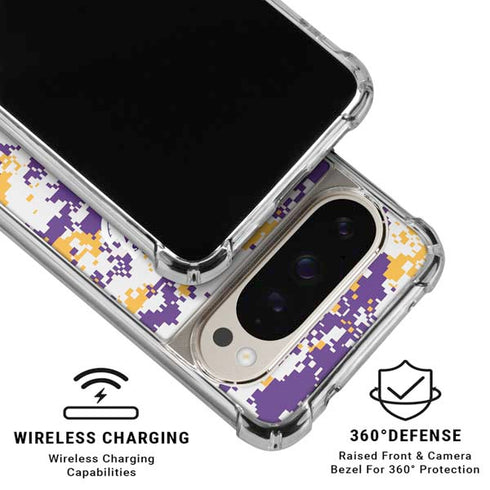 NBA Los Angeles Lakers Digi Camo Pixel 9 Pro XL Clear Case