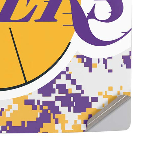 NBA Los Angeles Lakers Digi Camo PS5 Pro Disk Console Skin