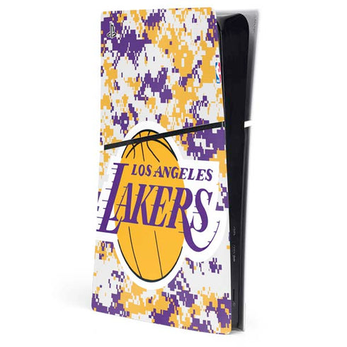 NBA Los Angeles Lakers Digi Camo PS5 Slim Digital Edition Console Skin