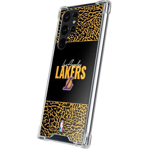 NBA Los Angeles Lakers Elephant Print Galaxy S23 Ultra Clear Case