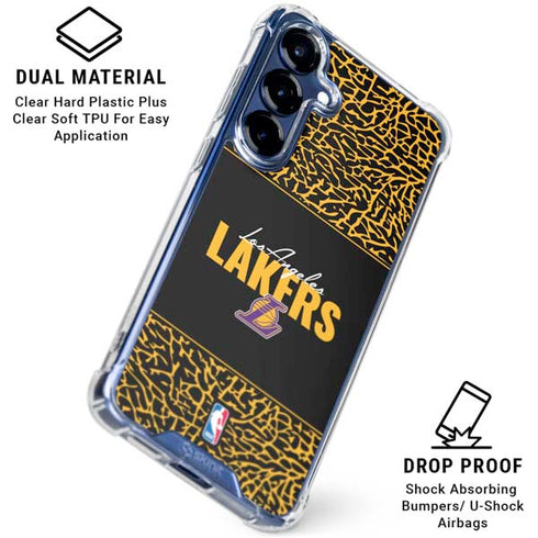 NBA Los Angeles Lakers Elephant Print Galaxy S25 Clear Case