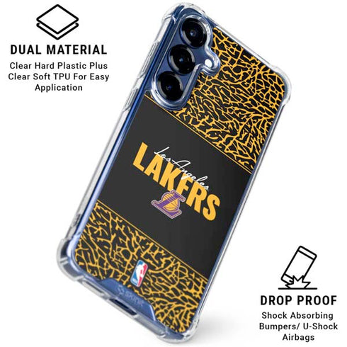 NBA Los Angeles Lakers Elephant Print Galaxy S25 Plus Clear Case