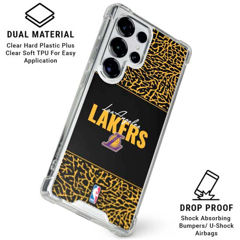 NBA Los Angeles Lakers Elephant Print Galaxy S25 Ultra Clear Case