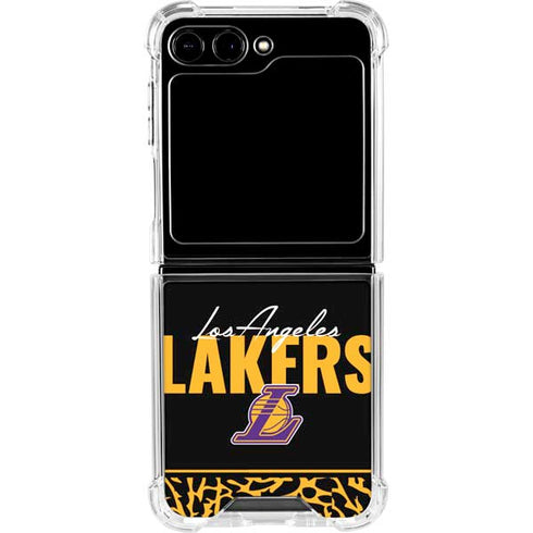 NBA Los Angeles Lakers Elephant Print Galaxy Z Flip6 Clear Case