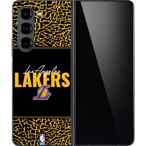 NBA Los Angeles Lakers Elephant Print Galaxy Z Fold5 5G Skin
