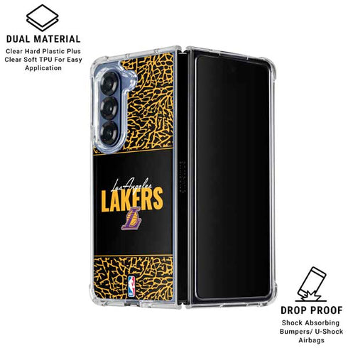 NBA Los Angeles Lakers Elephant Print Galaxy Z Fold6 Clear Case
