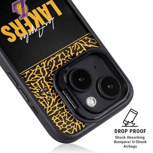 NBA Los Angeles Lakers Elephant Print iPhone 14 Kickstand Case