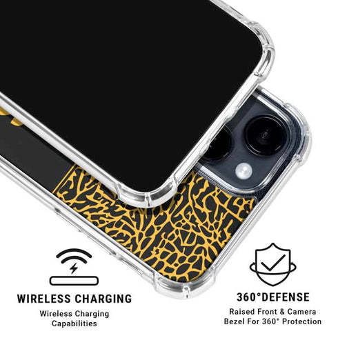 NBA Los Angeles Lakers Elephant Print iPhone 15 Clear Case