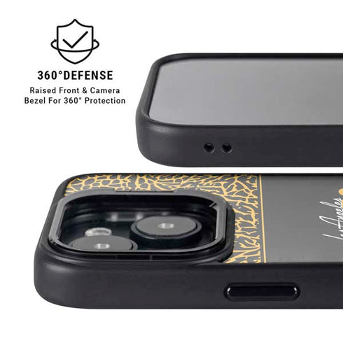 NBA Los Angeles Lakers Elephant Print iPhone 15 Kickstand Case