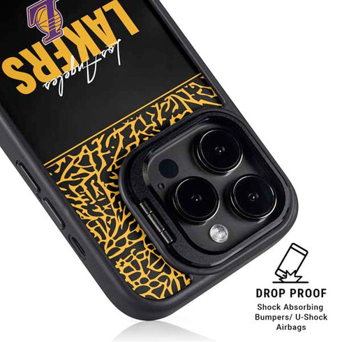 NBA Los Angeles Lakers Elephant Print iPhone 15 Pro Kickstand Case