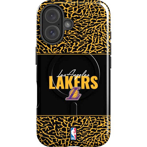 NBA Los Angeles Lakers Elephant Print iPhone 16 Magsafe Impact Case