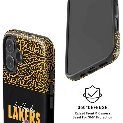 NBA Los Angeles Lakers Elephant Print iPhone 16 Magsafe Impact Case