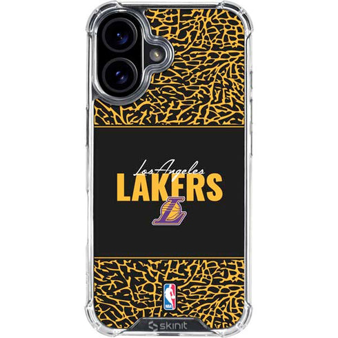 NBA Los Angeles Lakers Elephant Print iPhone 16 Plus Clear Case