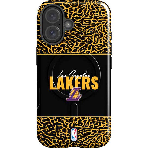 NBA Los Angeles Lakers Elephant Print iPhone 16 Plus Magsafe Impact Case