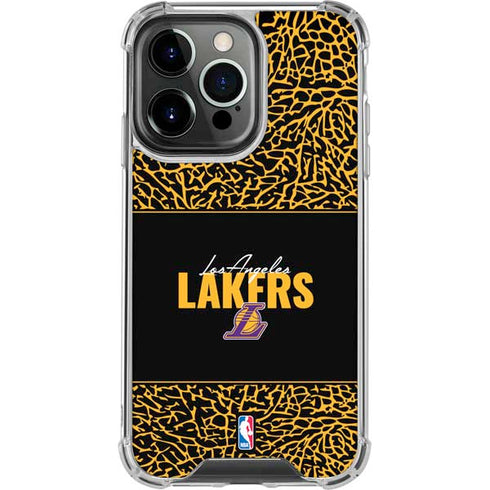NBA Los Angeles Lakers Elephant Print iPhone 16 Pro Clear Case