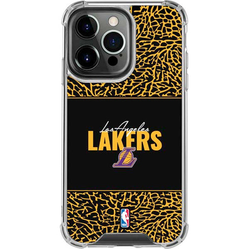 NBA Los Angeles Lakers Elephant Print iPhone 16 Pro Max Clear Case