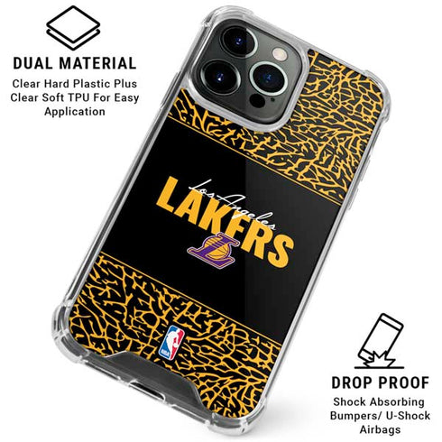 NBA Los Angeles Lakers Elephant Print iPhone 16 Pro Max Clear Case