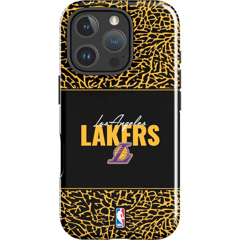 NBA Los Angeles Lakers Elephant Print iPhone 16 Pro Max Impact Case