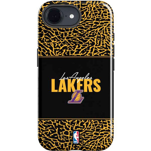 NBA Los Angeles Lakers Elephant Print iPhone 16e Impact Case