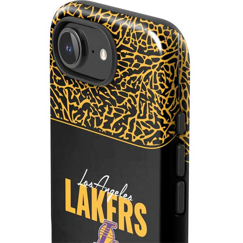 NBA Los Angeles Lakers Elephant Print iPhone 16e Impact Case