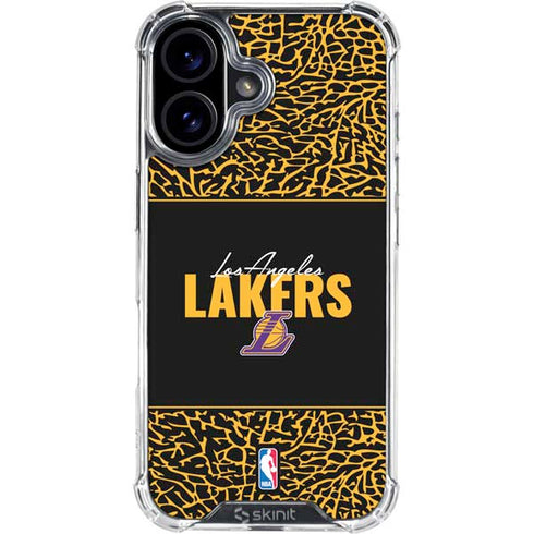 NBA Los Angeles Lakers Elephant Print iPhone 17 Clear Case
