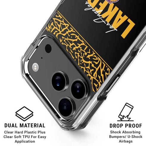 NBA Los Angeles Lakers Elephant Print iPhone 18 Pro Clear Case