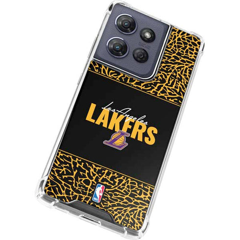 NBA Los Angeles Lakers Elephant Print Moto G 5G (2025) Clear Case