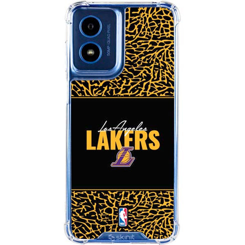 NBA Los Angeles Lakers Elephant Print Moto G Play 4G (2024) Clear Case