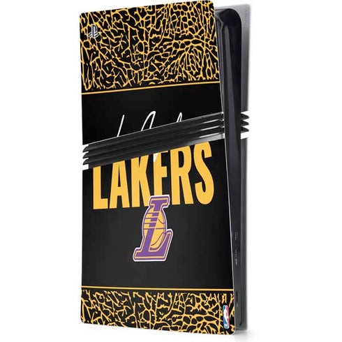 NBA Los Angeles Lakers Elephant Print PS5 Pro Console Skin