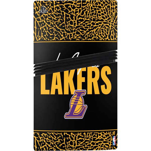 NBA Los Angeles Lakers Elephant Print PS5 Pro Console Skin