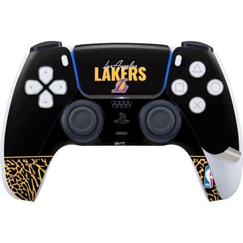 NBA Los Angeles Lakers Elephant Print PS5 Pro Disk Bundle Skin