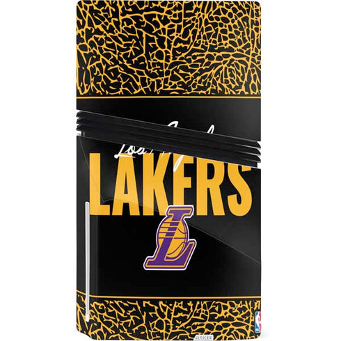 NBA Los Angeles Lakers Elephant Print PS5 Pro Disk Console Skin