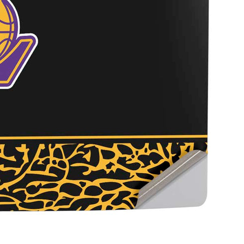 NBA Los Angeles Lakers Elephant Print PS5 Pro Disk Console Skin