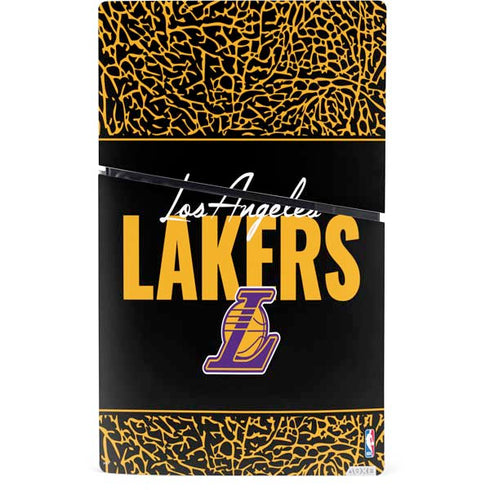 NBA Los Angeles Lakers Elephant Print PS5 Slim Digital Edition Console Skin