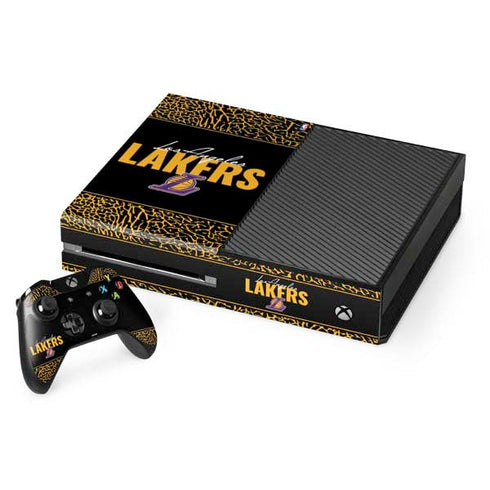 NBA Los Angeles Lakers Elephant Print Xbox One Console and Controller Bundle Skin