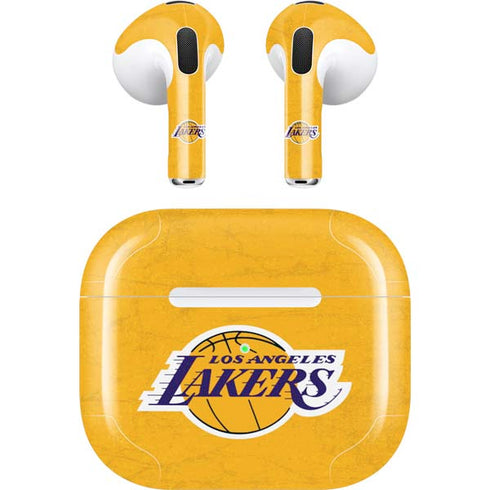 NBA Los Angeles Lakers Distressed Apple AirPods (3rd Gen 2021) Skin