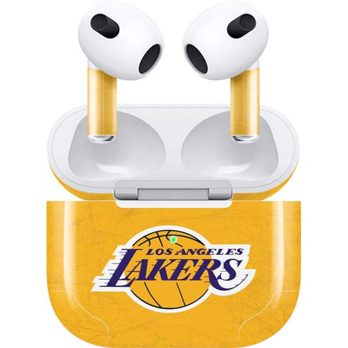 NBA Los Angeles Lakers Distressed Apple AirPods (3rd Gen 2021) Skin