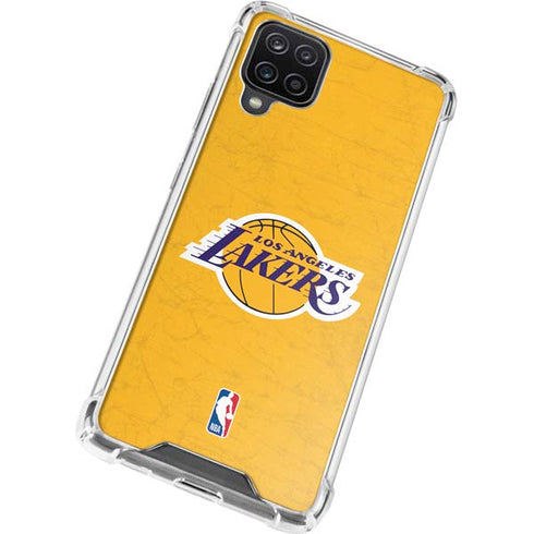 NBA Los Angeles Lakers Distressed Galaxy A12 Clear Case