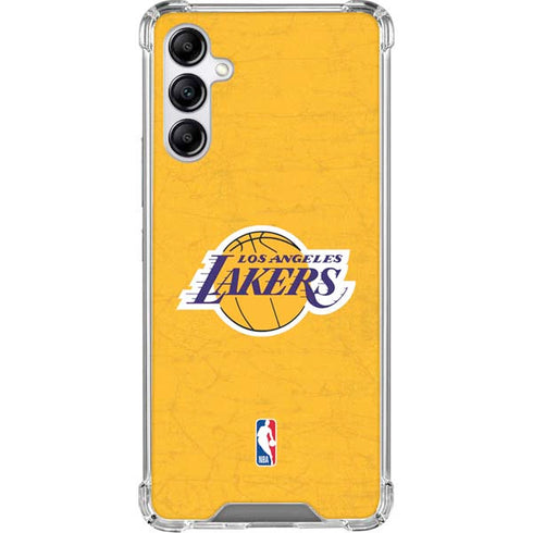 NBA Los Angeles Lakers Distressed Galaxy A15 5G Clear Case
